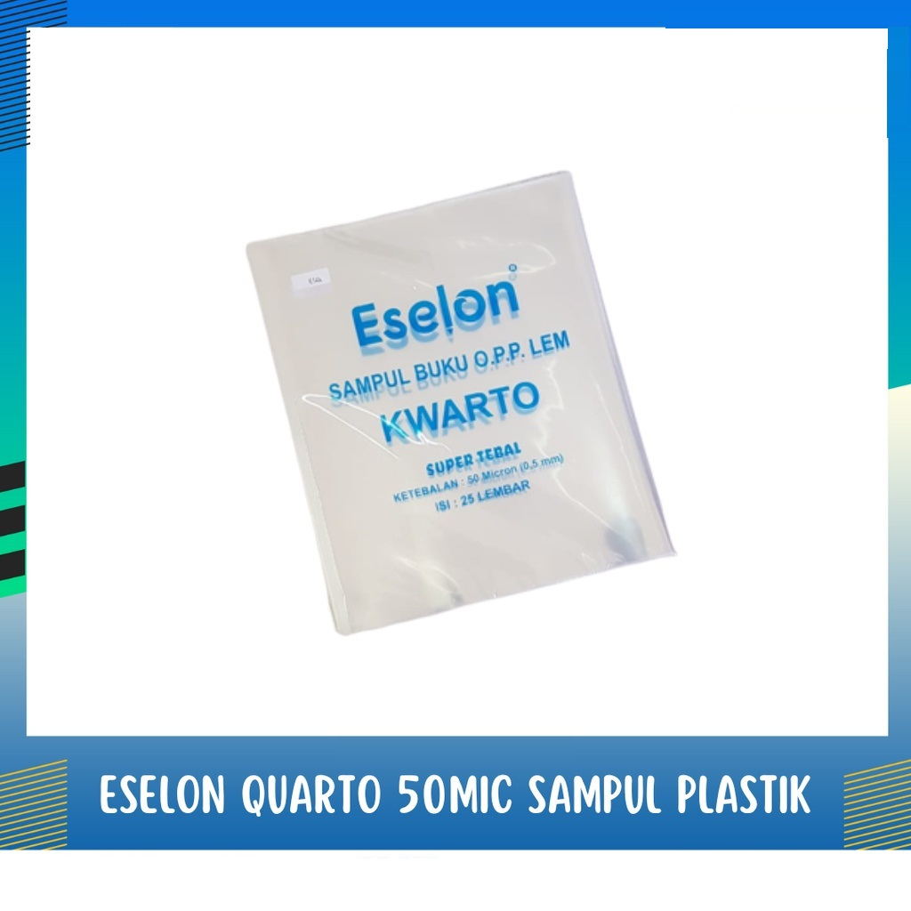 

SAMPUL BUKU SAMPUL PLASTIK ESELON KWARTO 1 PAK