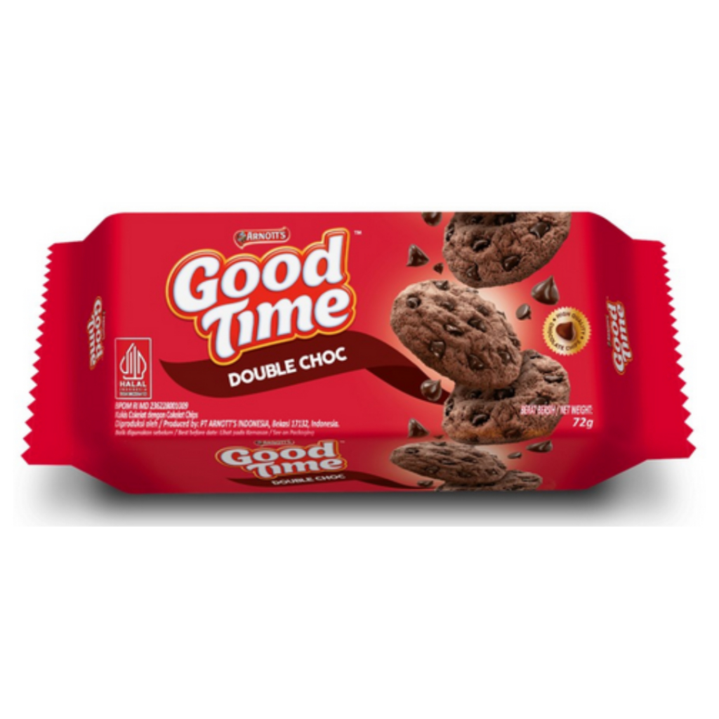 

GOODTIME CHOCO BISCUIT DOUBLE CHOC 72 G BISKUIT COKELAT KUE CHOCOLATE GOOD TIME