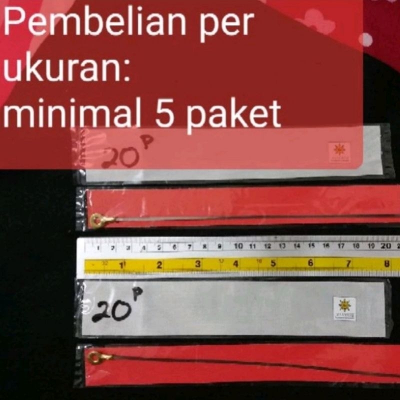 (Paket Standar 2mm) Kawat Elemen Sealer Press Plastik 2mm + Kain Press Sealer Plastik 20cm 30cm 40cm