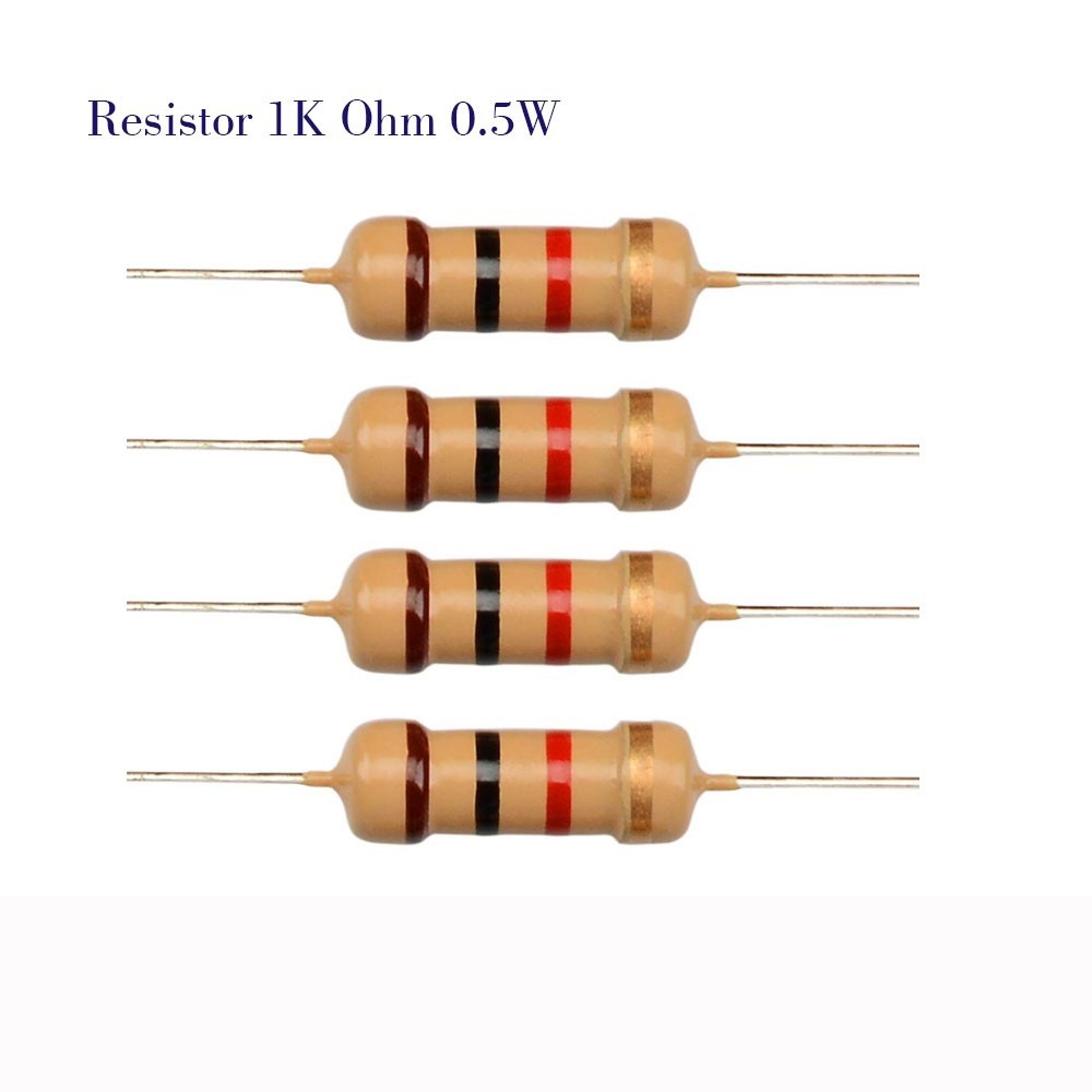 Resistor 1K ohm 0.5 W 1/2 W 5 pcs
