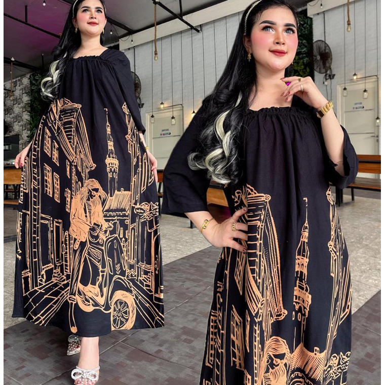 {Original} longdress fuji Daster  jumbo kekinian Polka Dot  Branded  tervirall ld 120 pd 130 youniqu