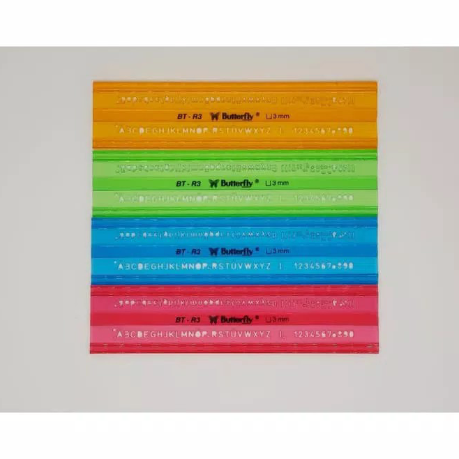 

➟➬✢ Butterfly Penggaris BT-R3 / MAL HURUF 3MM