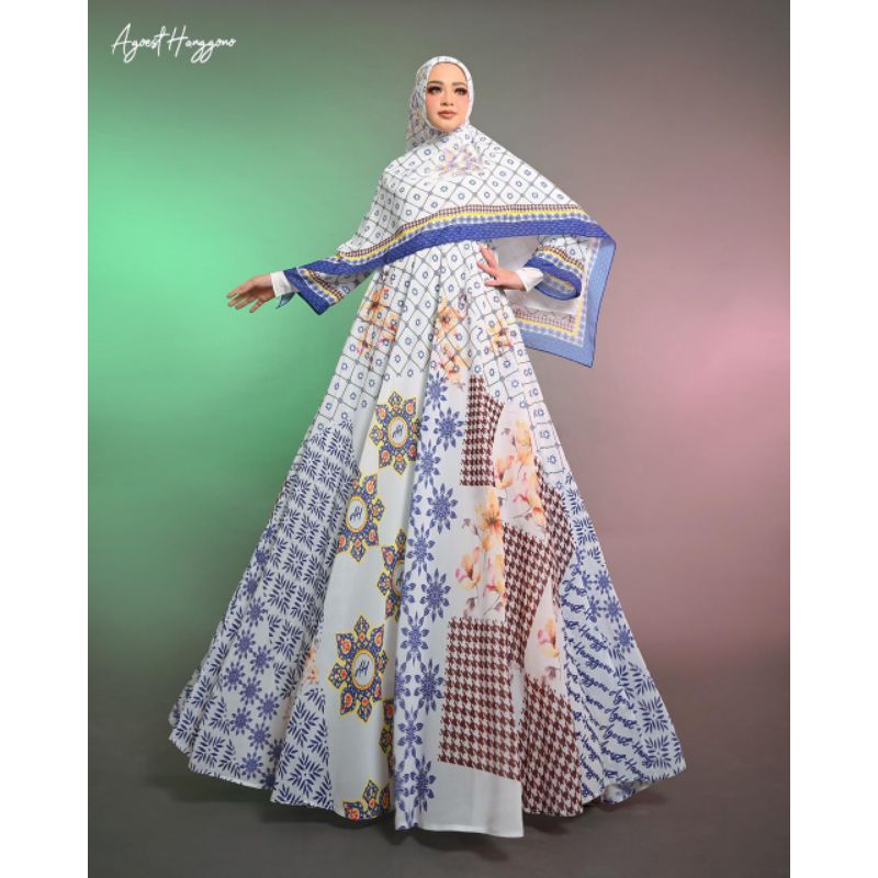 gamis syari set khimar / Magnolia Series by Agoest Hanggono