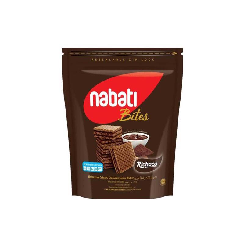 

Richoco Nabati Bites Wafer Krim Cokelat 115 gr