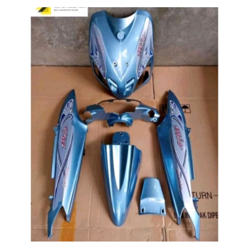 BODY FULLSET HALUS YAMAHA MIO LAMA MIO SPORTY WARNA BIRU LANGIT BAGUS PRESISI
