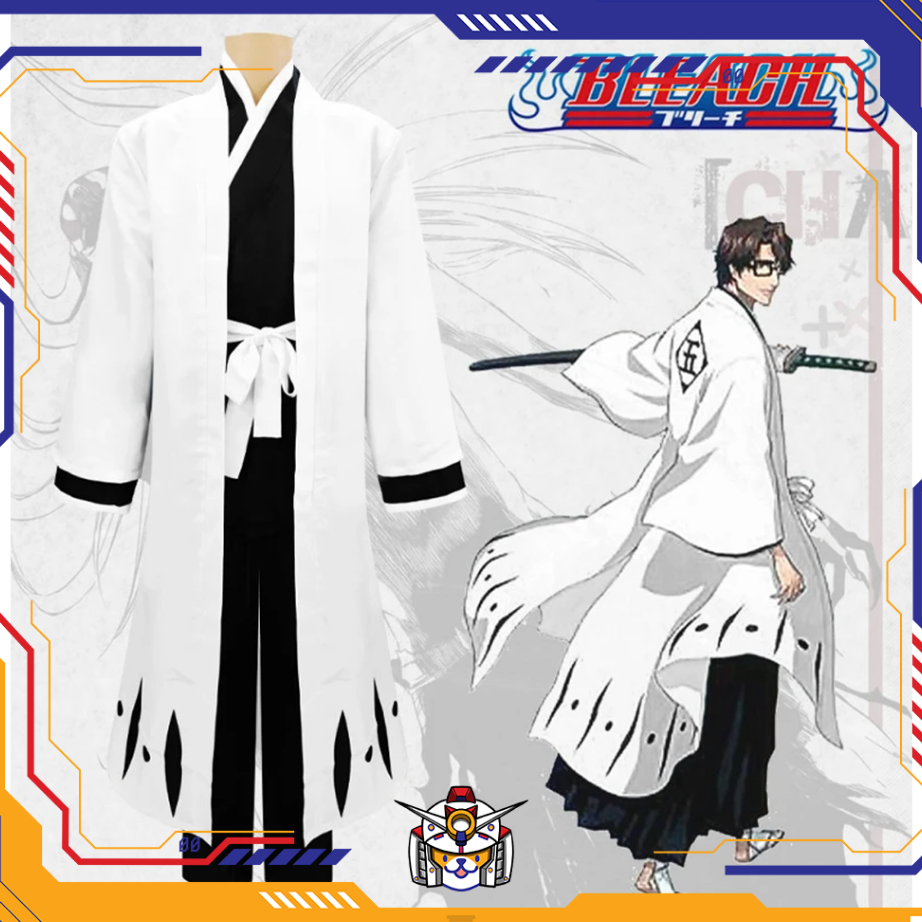 ㄴ 【QTakasi】Aizen bleach cosplay costume yukata hakama ₩