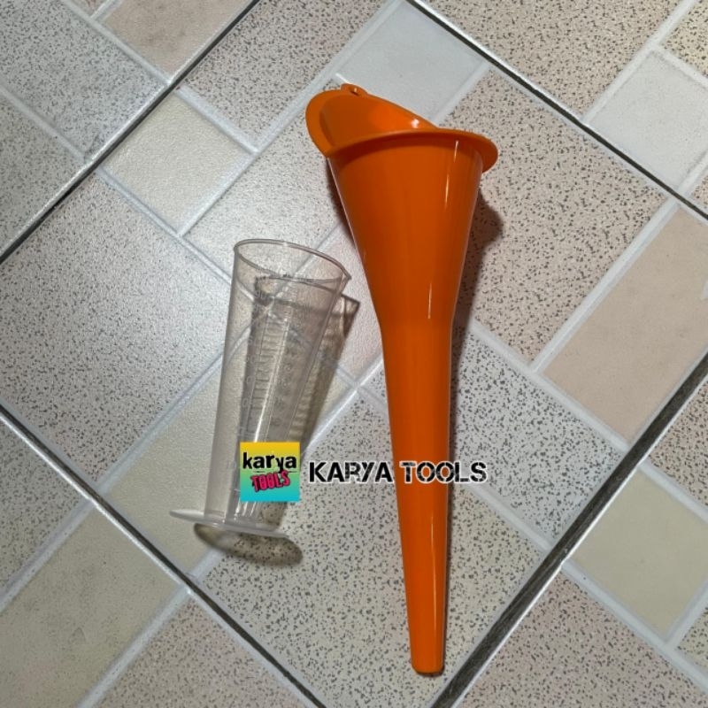 Paket Corong Oli Dan Takar Oli Mesin Motor Corong Minyak Takar Oli 100ml