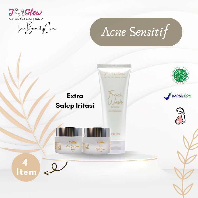 Jglow Skincare Paket Sensitif Acne