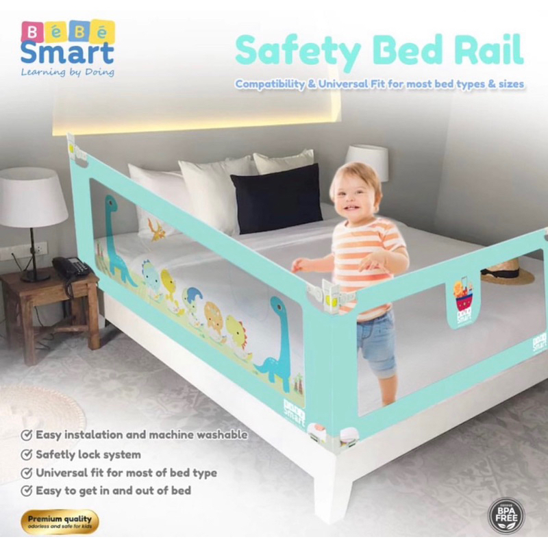 Bebe Smart Foldable Safety Bed Rail - Pembatas / Pengaman Ranjang Bayi