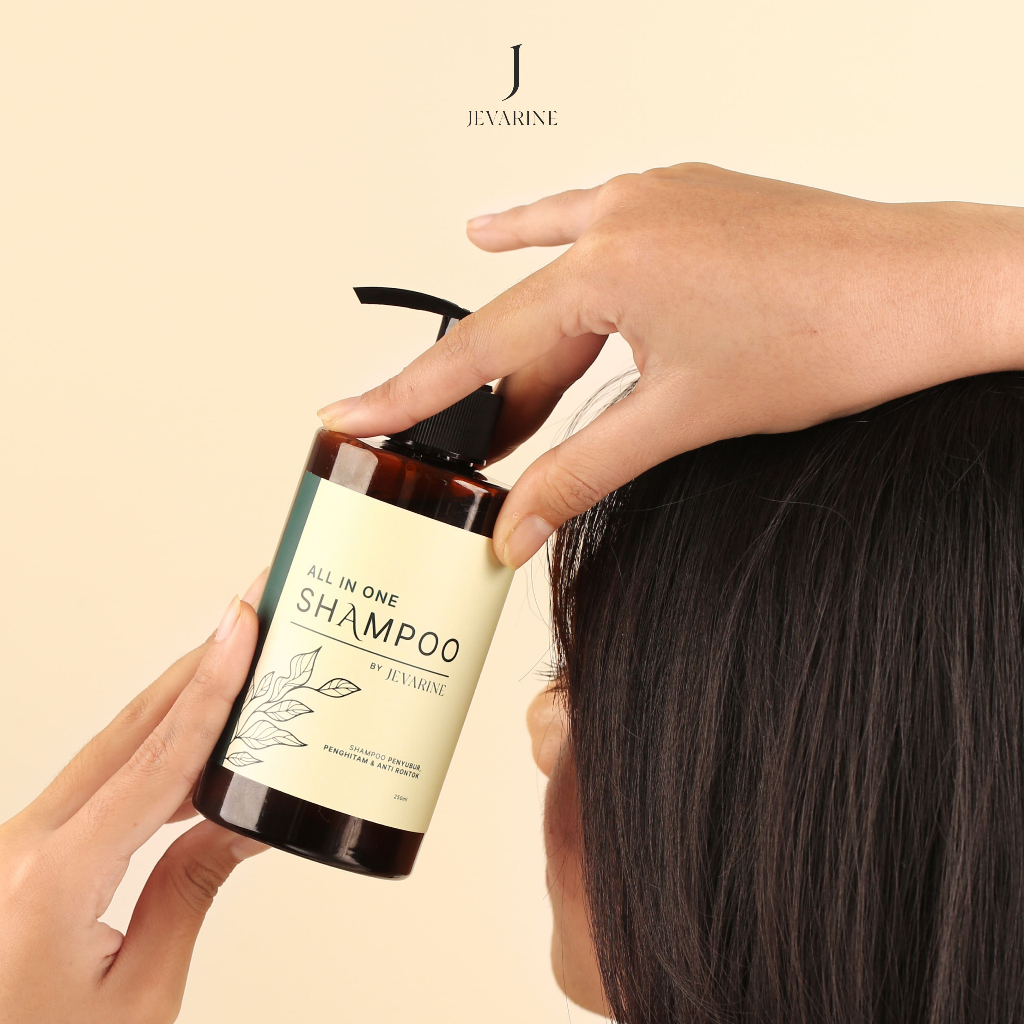 Jevarine All In One Shampoo - Penyubur , Penghitam dan Anti Rontok Bpom 100% Original