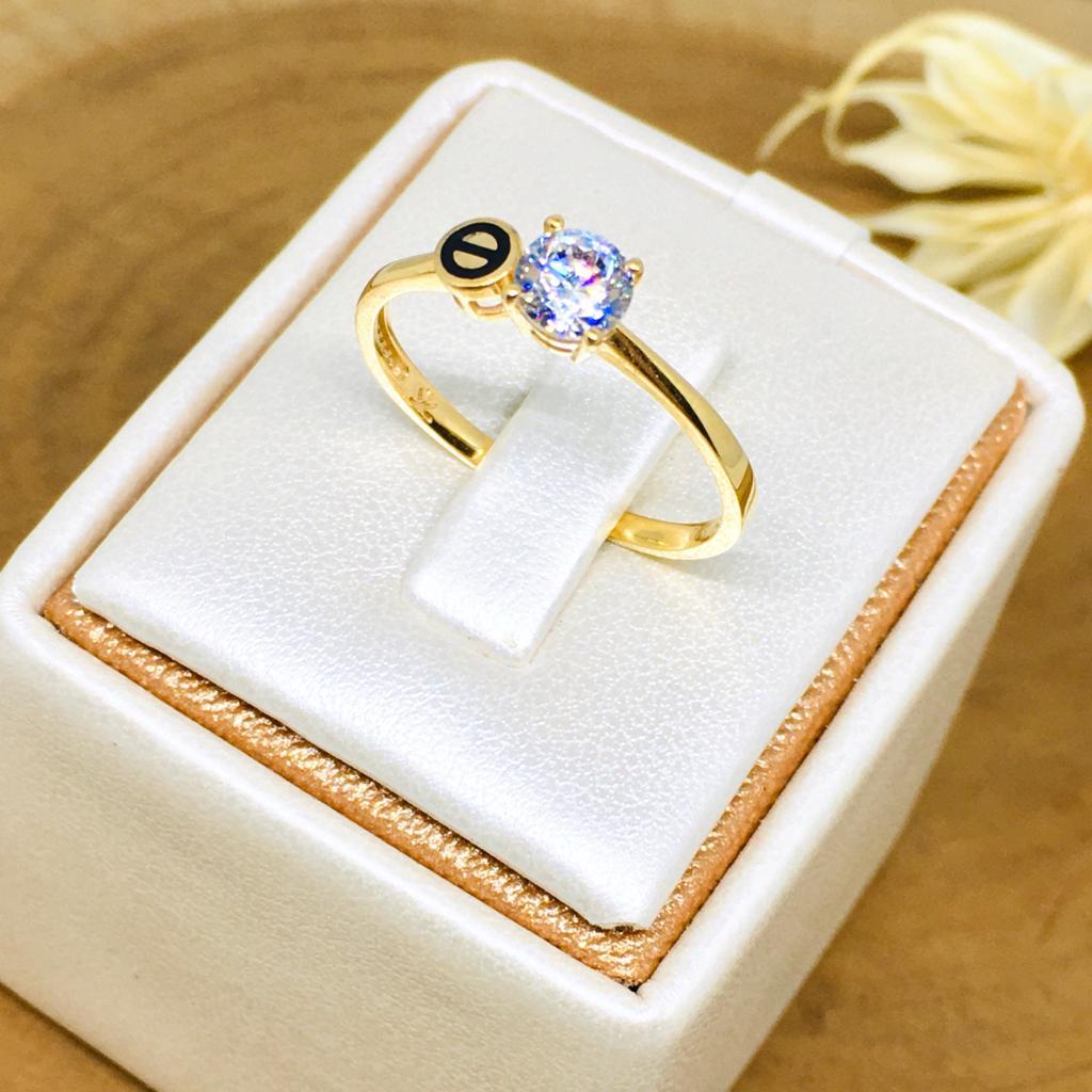 Cincin Emas Solitaire Variasi YT 375/8K