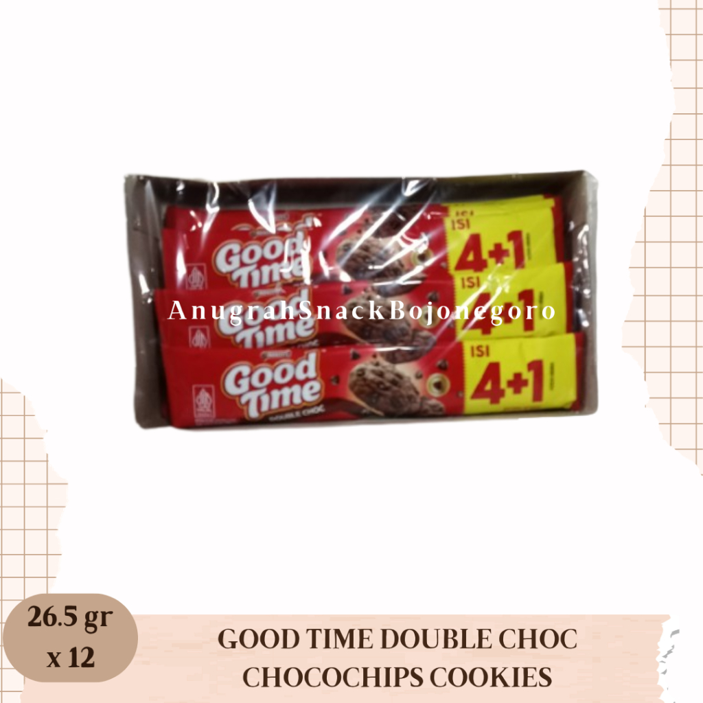 

Good Time Double Choc Chocochips Cookies 26.5gr x 12