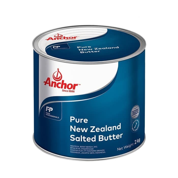 Anchor butter 2kg / anchor salted butter 2kg / mentega anchor 2kg / anchor pure new zealand salted butter 2kg