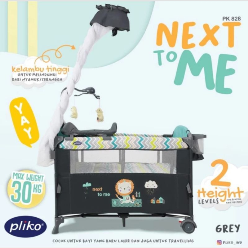 BABY BOX PLIKO 828 NEXT TO ME MUDAH DI LIPAT PORTABLE / KASUR BAYI MULTIFUNGSI DESIGN MEWAH TERMURAH