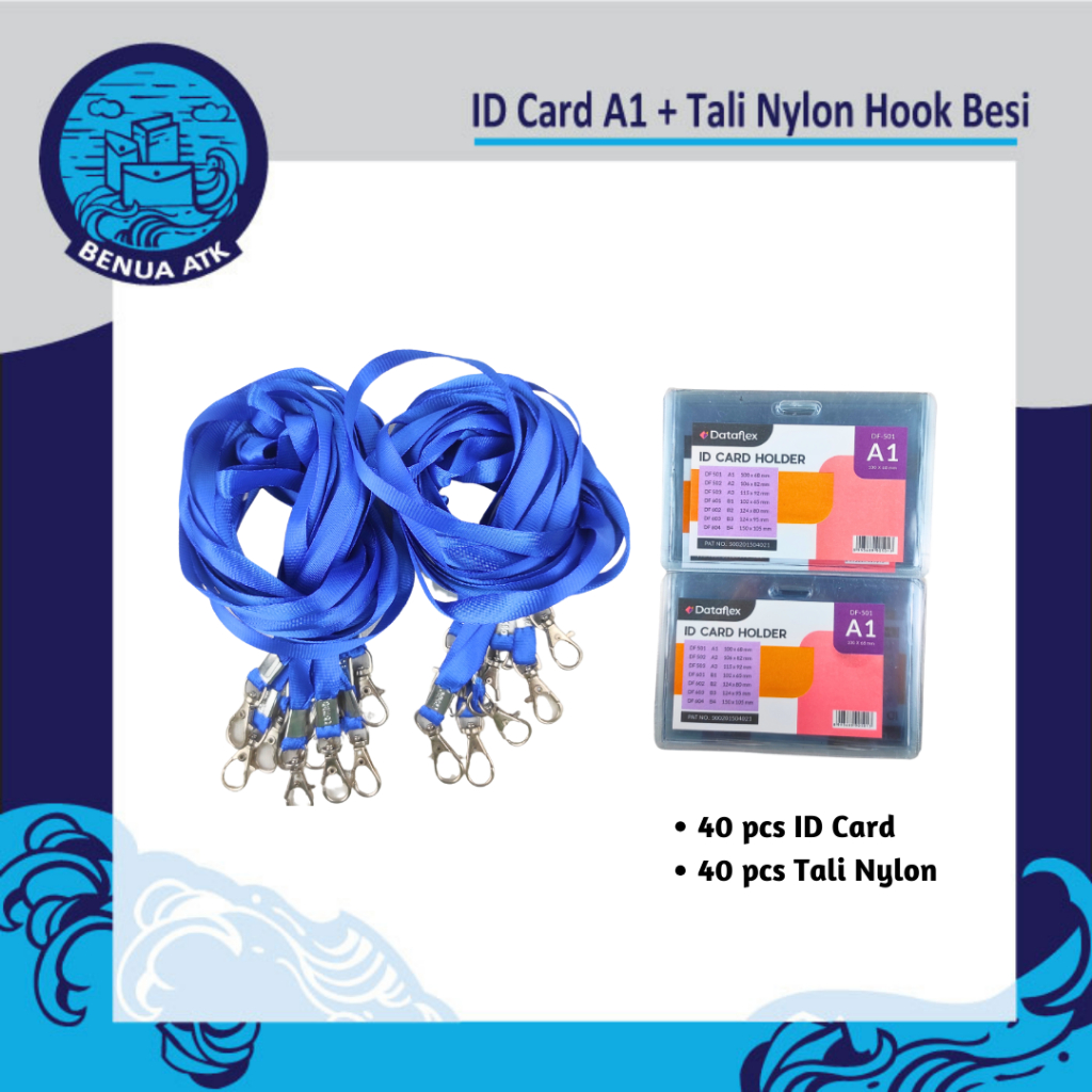 

Bundling ID Card A1 + Tali ID Nylon Hook Besi Dataflex [NYLK]