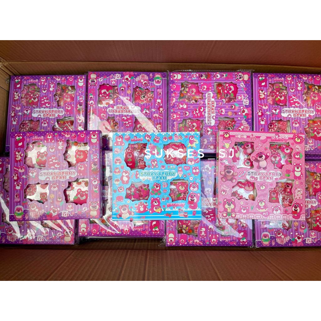 

STIKER STRAWBERRY BEAR ISI 100 LEMBAR