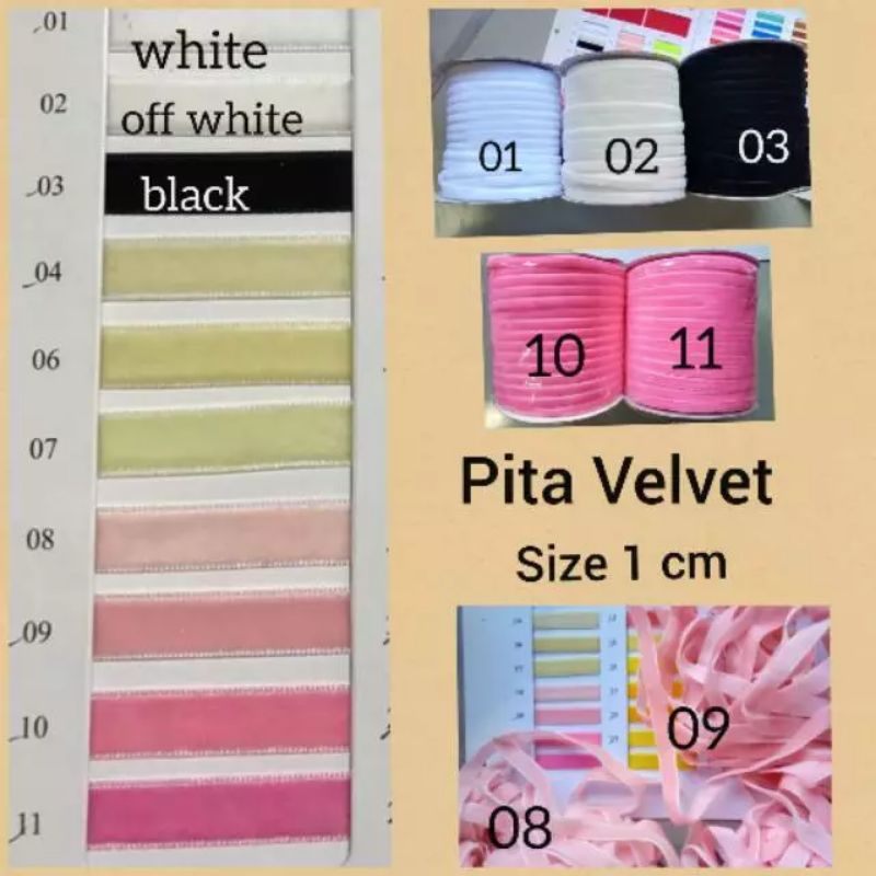 

1 YARD - 1 cm | PITA BELUDRU VELVET 3/8 INCH