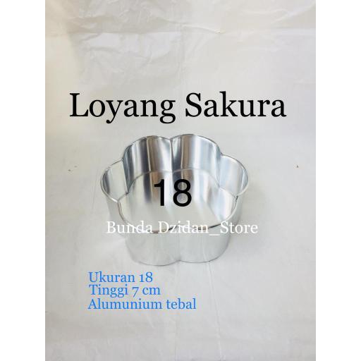 Loyang Sakura 18 cm Cetakan Kue Bolu Cake Puding Anti Lengket Loyang Alumunium Tebal