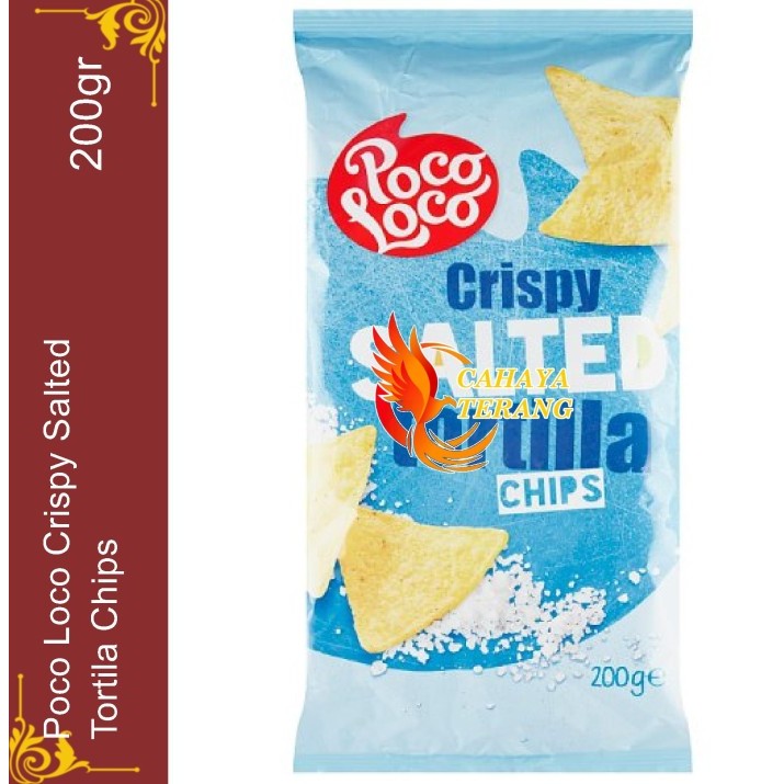Poco Loco Crispy Salted Tortilla Chips 200 gr Keripik Asin 200g