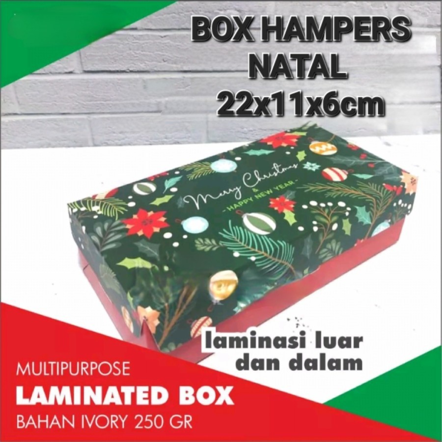 

2 pcs Kotak Hampers Box Natal 22x11x6cm