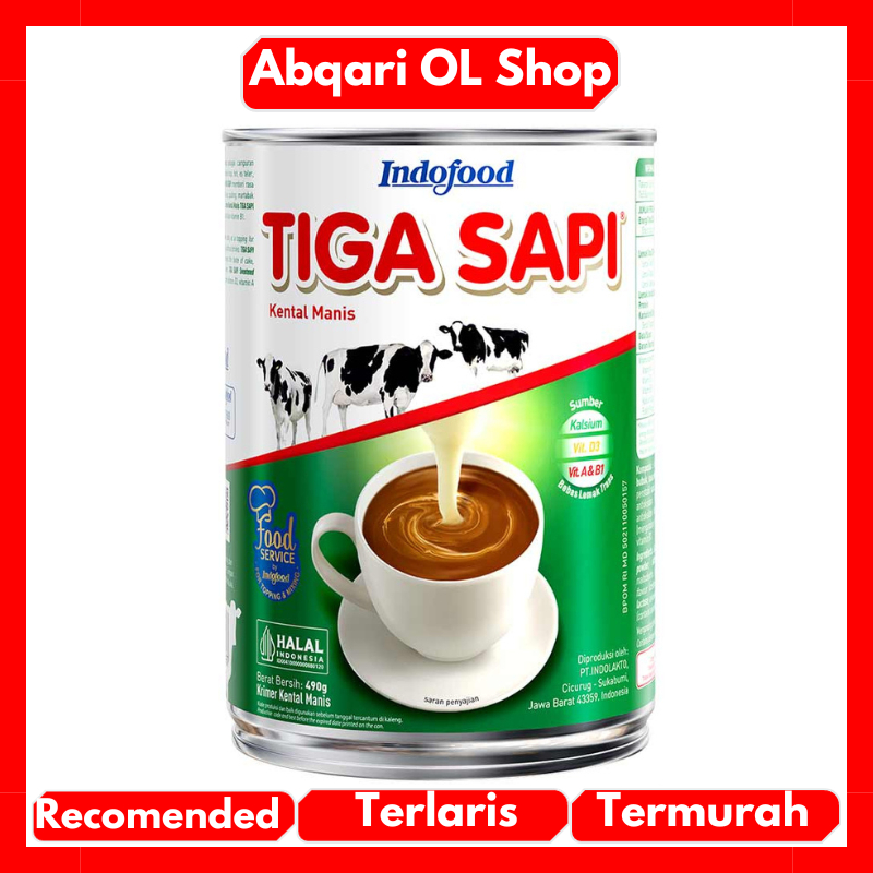 

Tiga Sapi Susu Kental Manis Putih Kaleng 490gr indofood