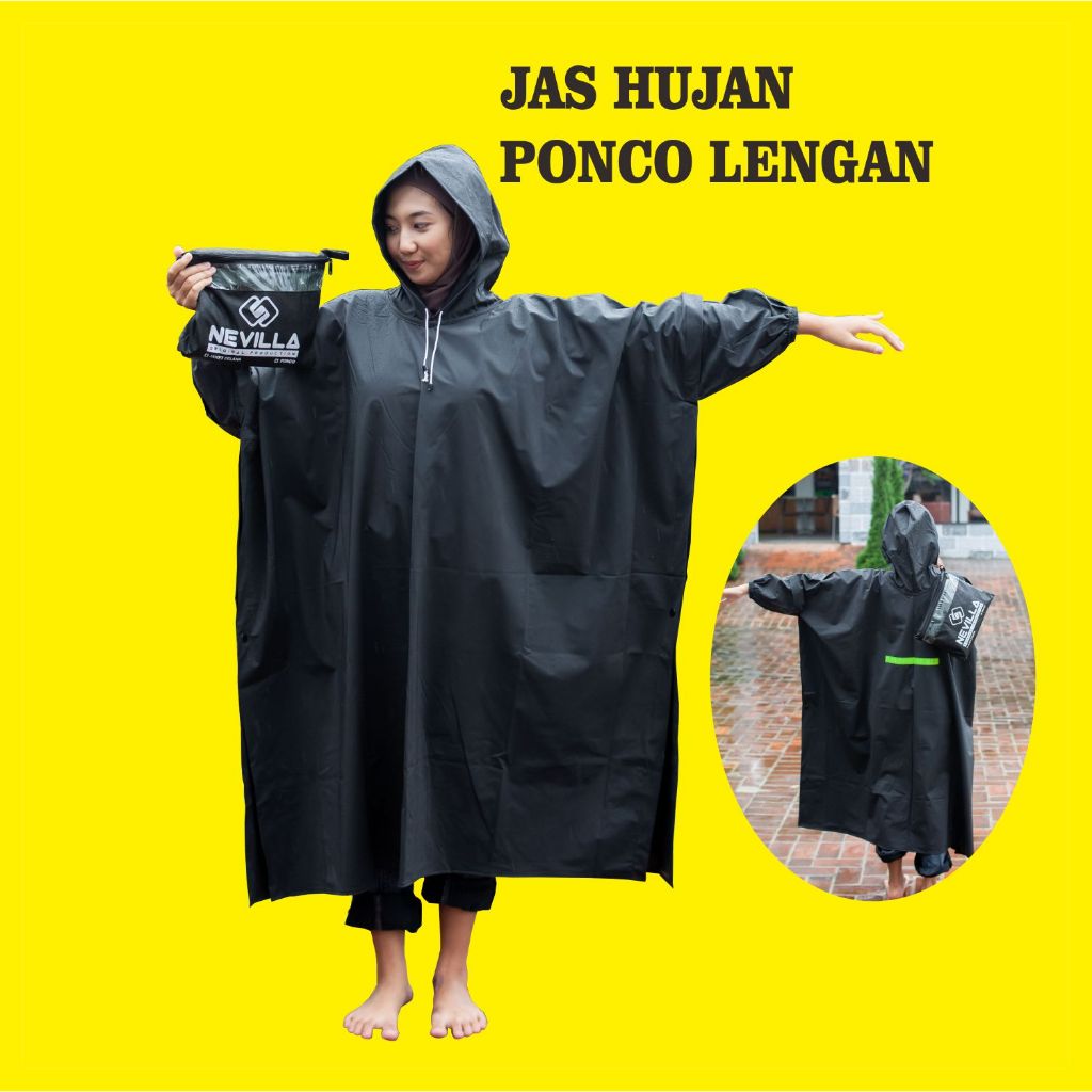 JAS HUJAN PONCO LENGAN, JAS HUJAN PONCO, jas hujan ponco tebal