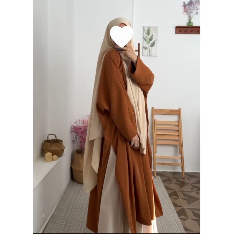 (NEW COLLECTION) SET TUNIK ABAYA ROK JAMILYA | TUNIK SET ROK | ABAYA BASIC POLOS SIMPLE MINIMALIS