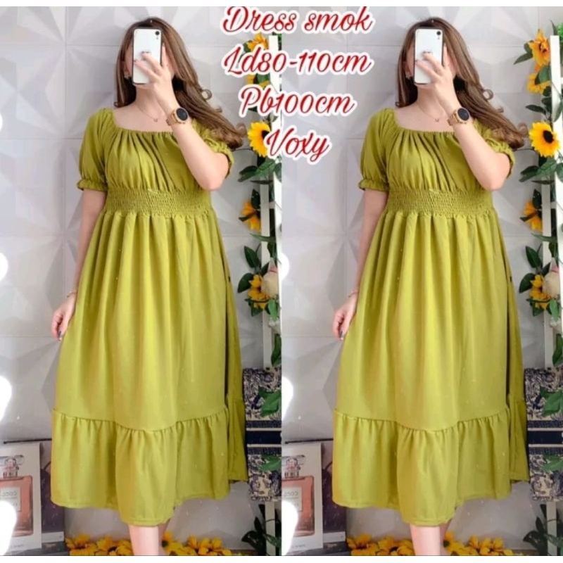 DRESS SMOCK VOXY REMPEL | DRESS VOXY KERUT