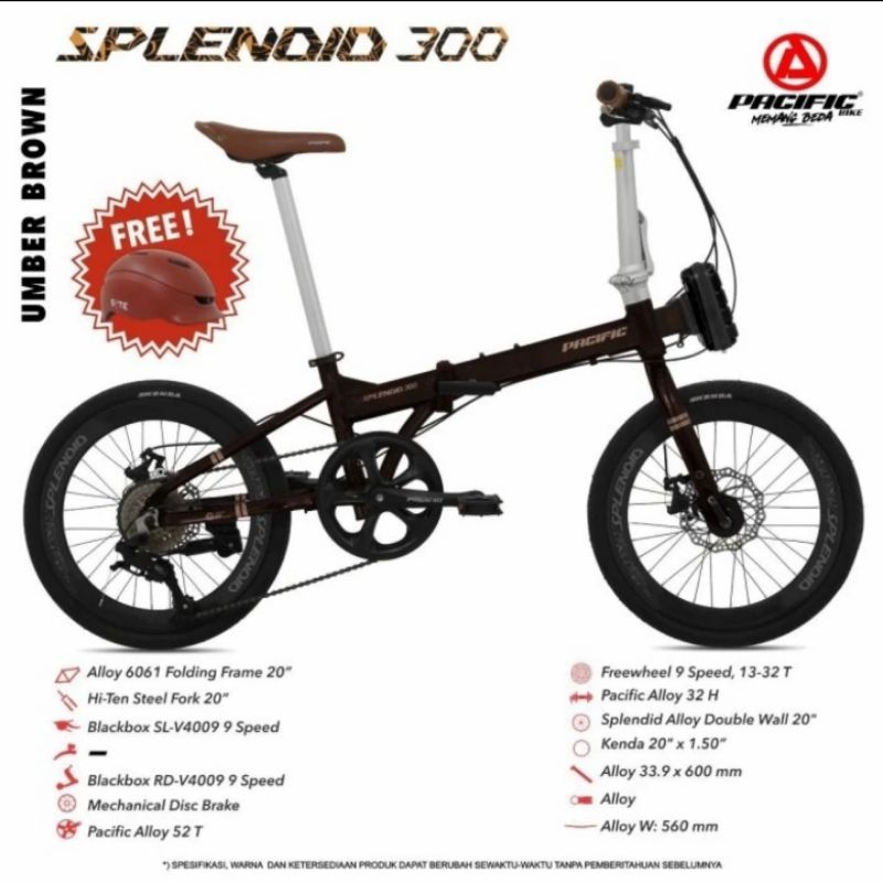 Sepeda Lipat 20 inc Splendid 300 9 speed