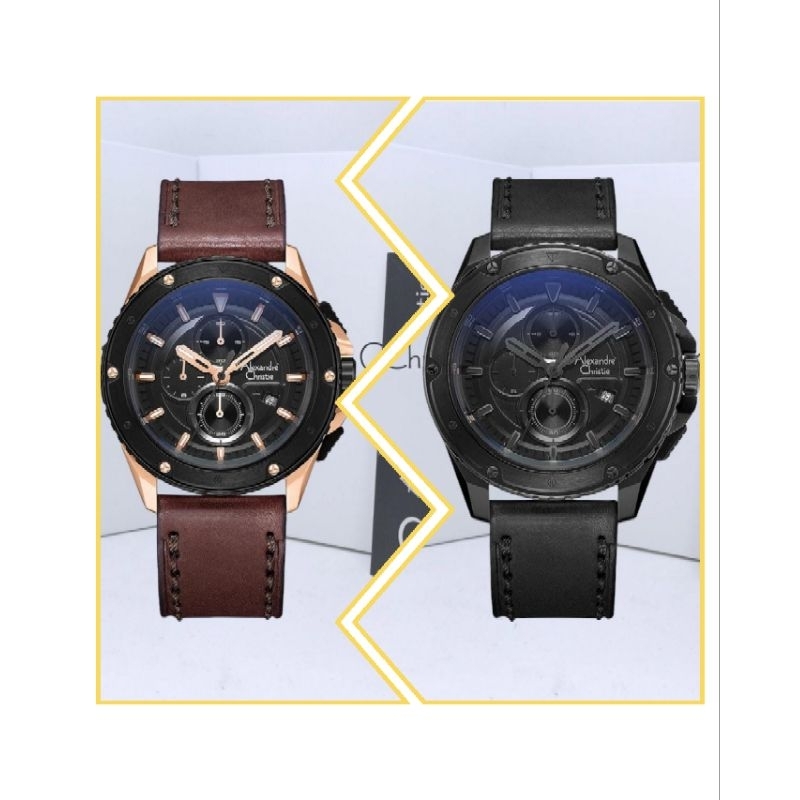 Jam Tangan Pria Alexandre Christie 6653 AC6653 AC 6653 Tali Kulit