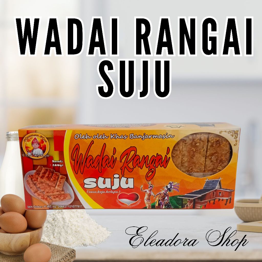 

Wadai Rangai Suju - Kue Rangai Susu Keju Khas Banjar - Kemasan Kotak