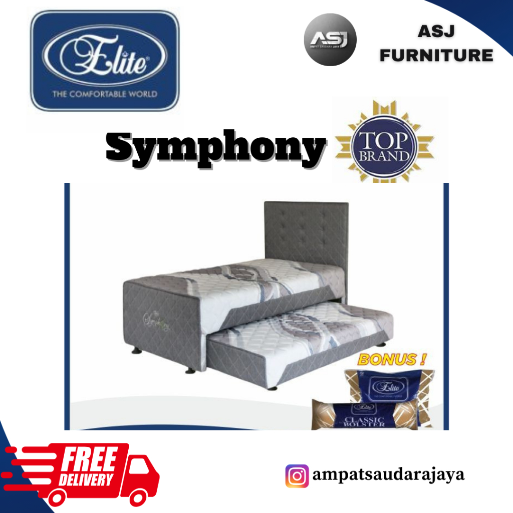 Kasur Elite Symphony Full Set (Divan + Sandaran)