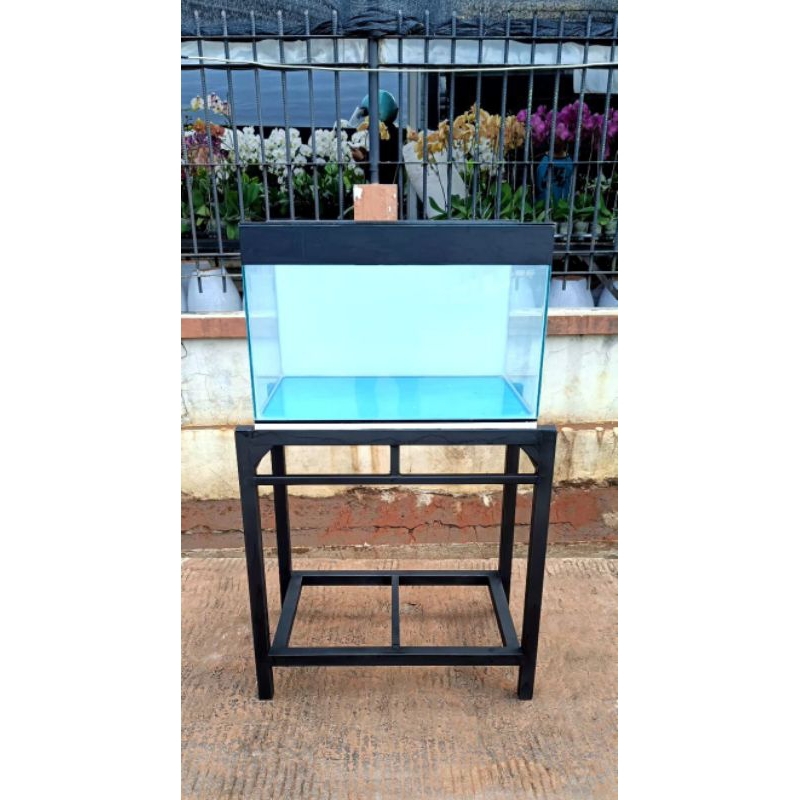 aquarium 60x40x40 + rak kaca 8 mm