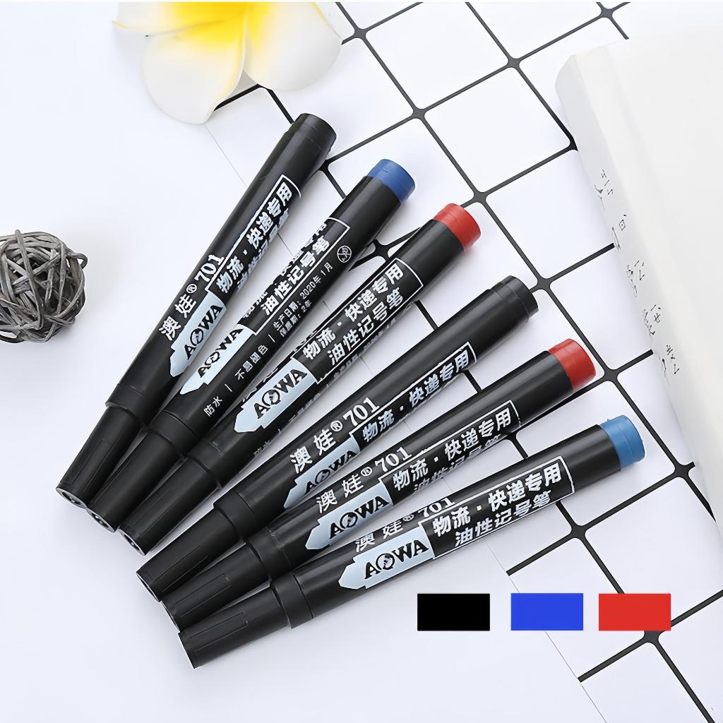 

Spidol berbahan dasar minyak, pena kepala besar, spidol catatan ekspres logistik, hitam biru merah