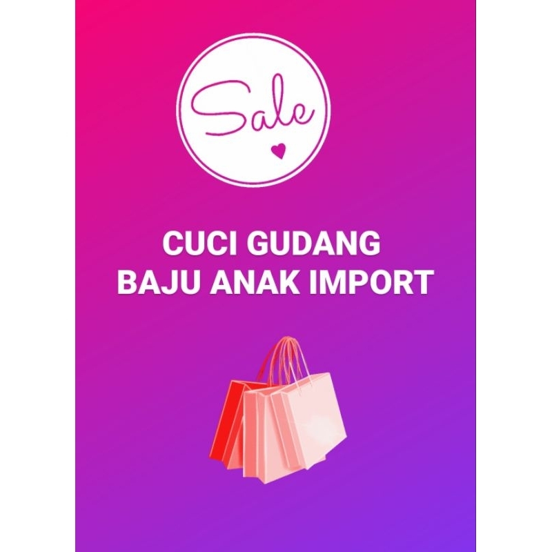 Cuci Gudang Baju Anak Perempuan Import