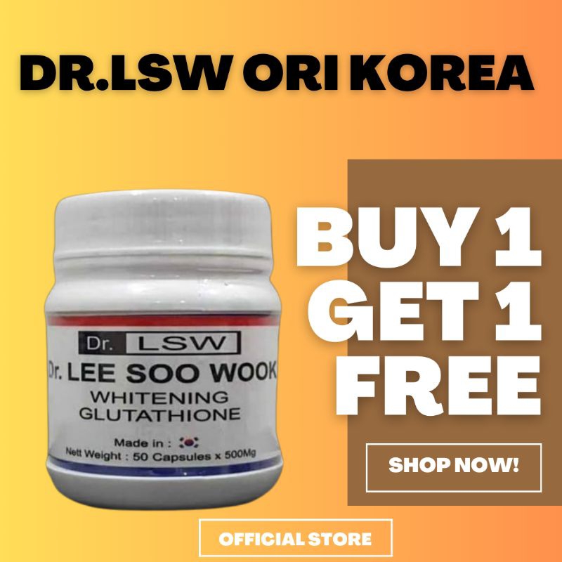 BELI 1 + GRATIS 1 Dr LSW ASLI ORIGINAL GLUTATHIONE LEE SOO WOOK WHITENING Obat Pemutih Wajah Kulit B