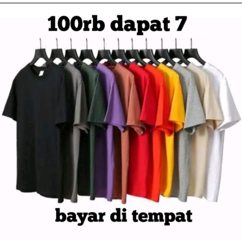 KAOS POLOS 100 RIBU 7 KAOS