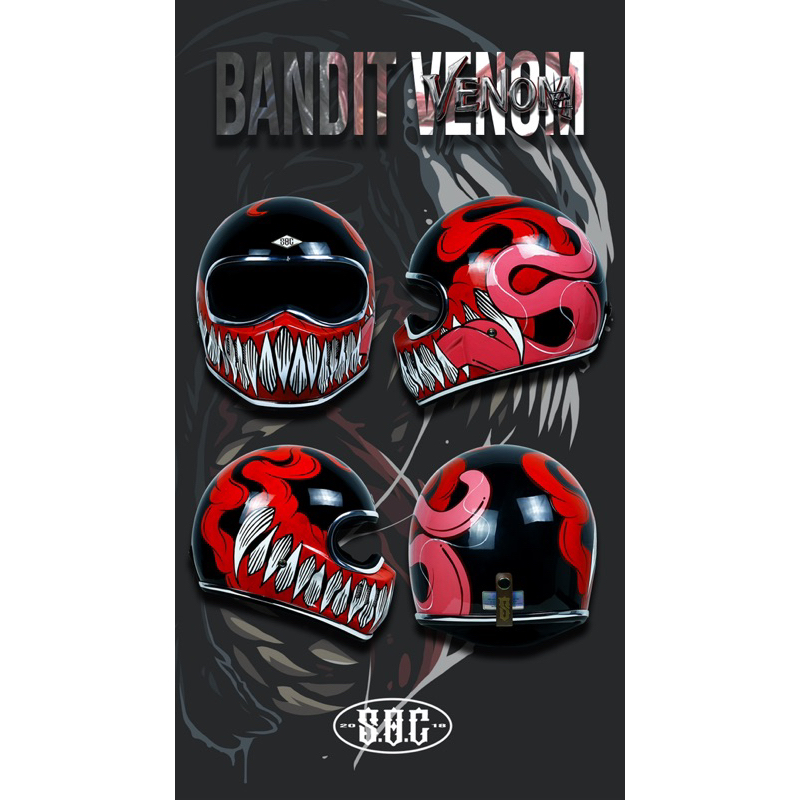 helm custom simpson bandit venom