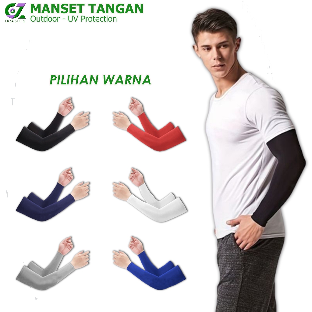 Handsock Manset Deker Lengan Tangan Panjang Tebal Pria Wanita Warna Polos