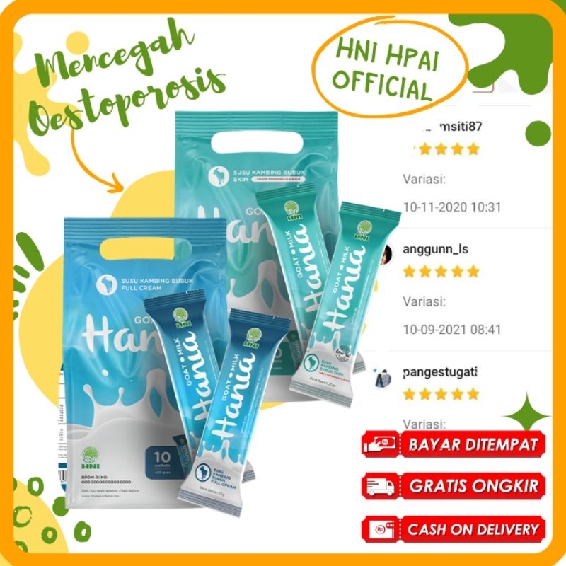 

Hania susu kambing etawa bubuk skim full cream