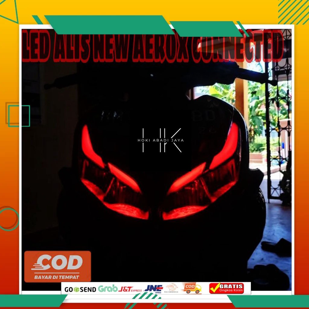 paket lengkap ganteng untuk lampu alis lampu led Yamaha aerox connected aerox tahun 2020 2021 2022 n