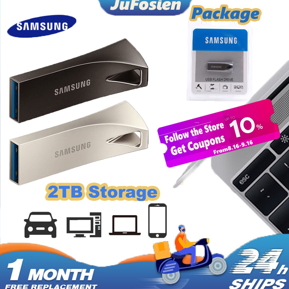 stok baru.. 【Local Stock】Samsung Flashdisk 2tb Metal Mini Flash Drive USB 3.0 High Speed Reading