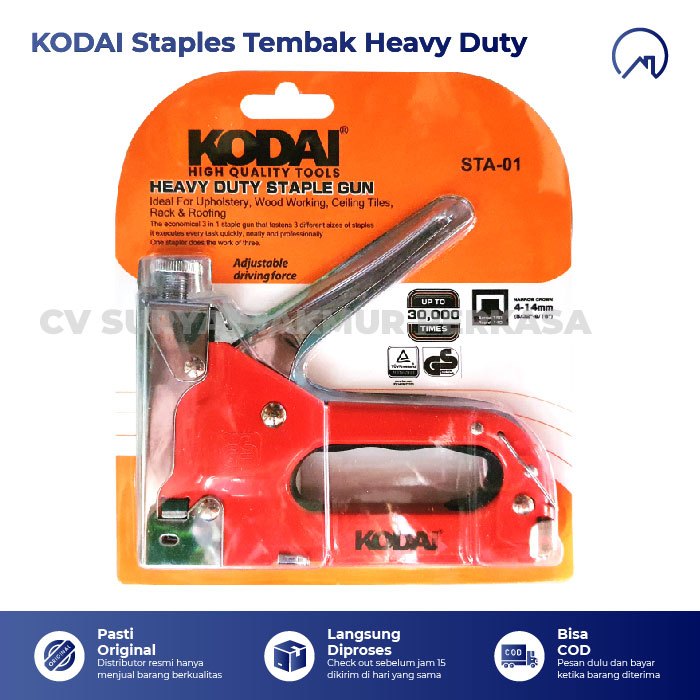 

KODAI Staples Tembak Heavy Duty 3 Way 4mm-14mm / Staple Gun / Staples Jok / Hekter KODAI