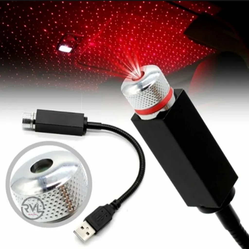 Lampu Laser LED Proyektor Interior Mobil / Lampu Laser USB Dekorasi Mobil