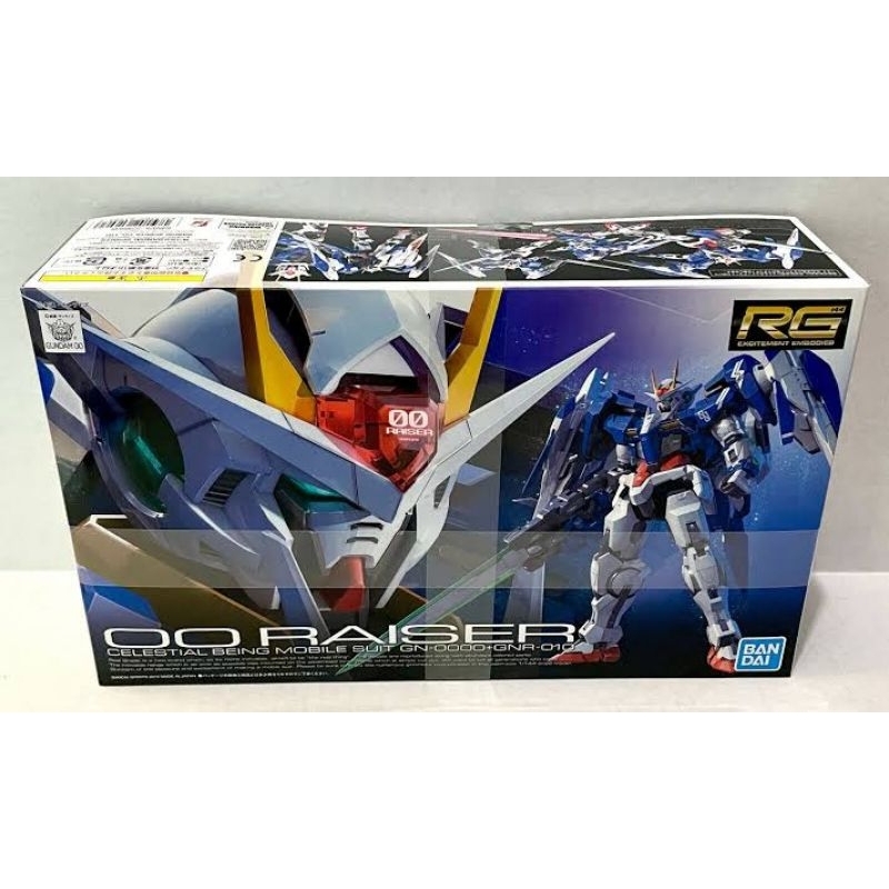 Bandai RG Gundam 00 Raiser Celestial Being Mobile Suit GN-0000 + GNR-010
