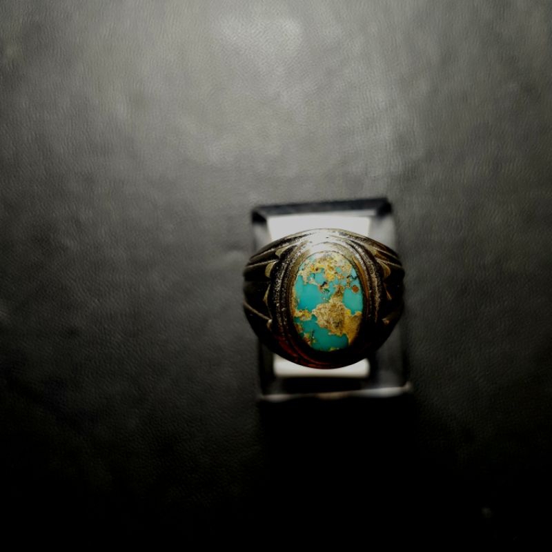 Akik Pirus Serat Emas