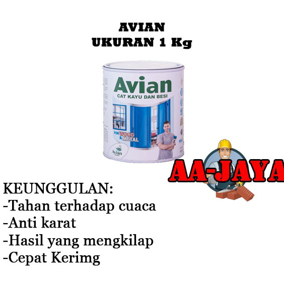 

Ready Stock Cat Minyak Avian High Gloss Enamel Ukuran 1 Kg