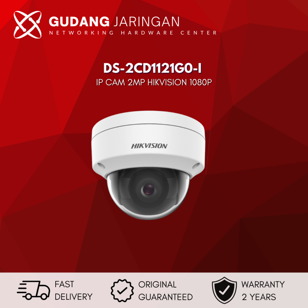 DS-2CD1121G0-I - HIKVISION IP CAMERA 2MP FIXED DOME CAMERA