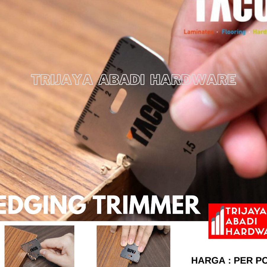 Terlaris dan Termurah!! Edging Trimmer Taco Stainless Steel Pemotong Tepian Sudut HPL / PVC.