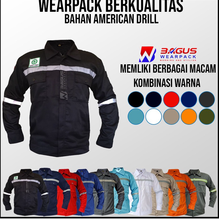 NEW STOCK BAJU PROYEK KEREN / BAJU KERJA PRIA PROYEK / BAJU KERJA PIRA LAPANGAN / BAJU WEARPACK LENG